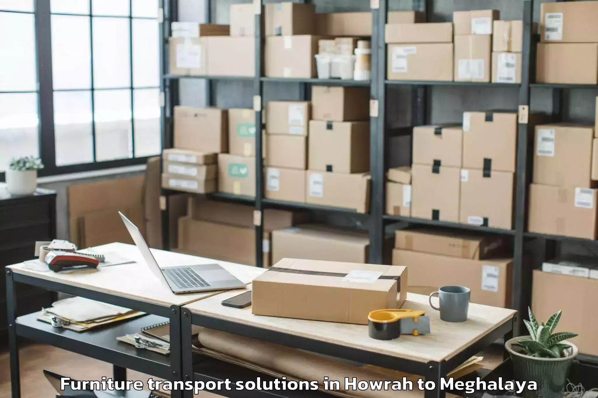 Reliable Howrah to Rongara Furniture Transport Solutions